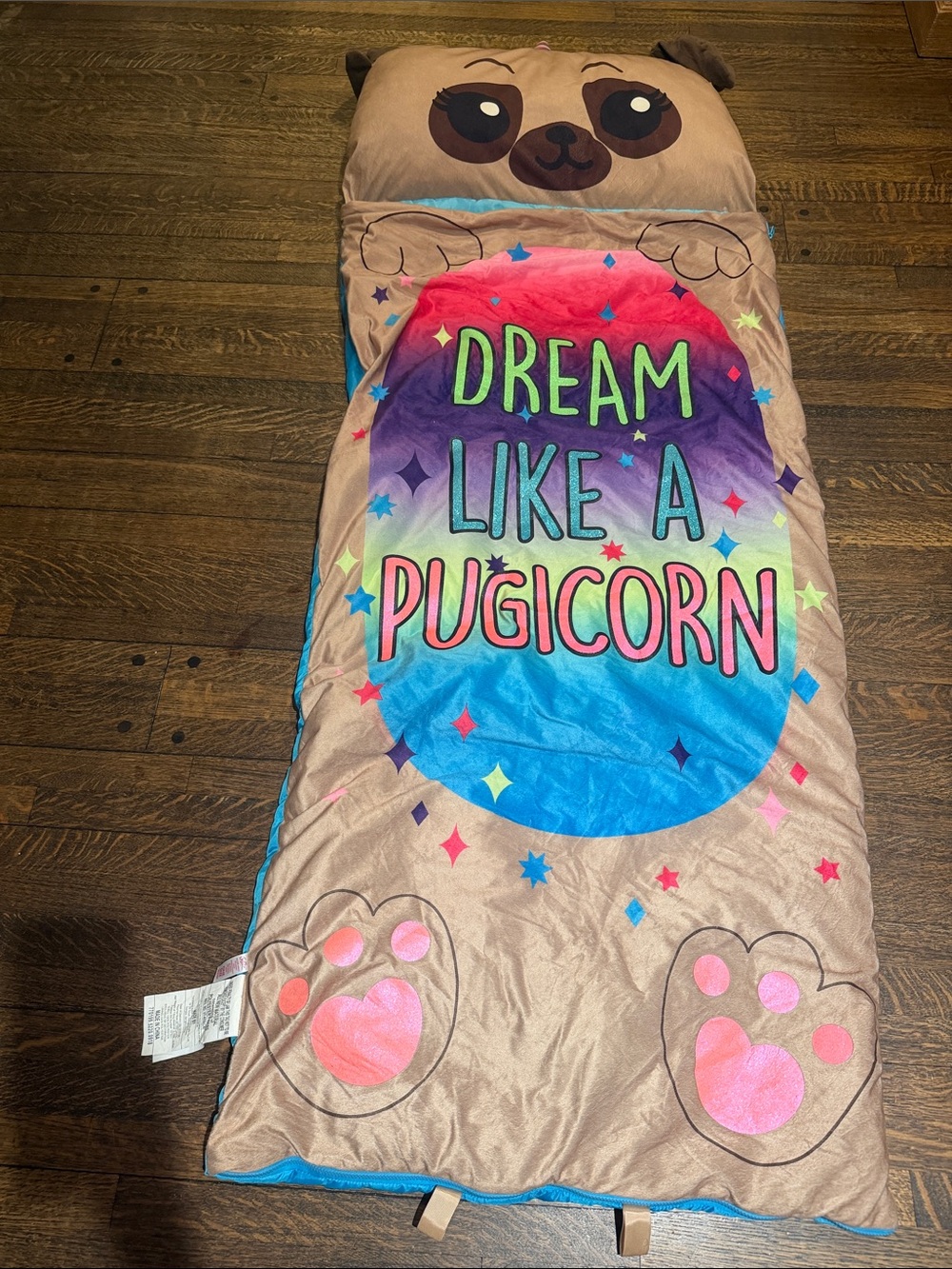Justice Dream Like a Pugicorn Kids Sleeping Bag like new!